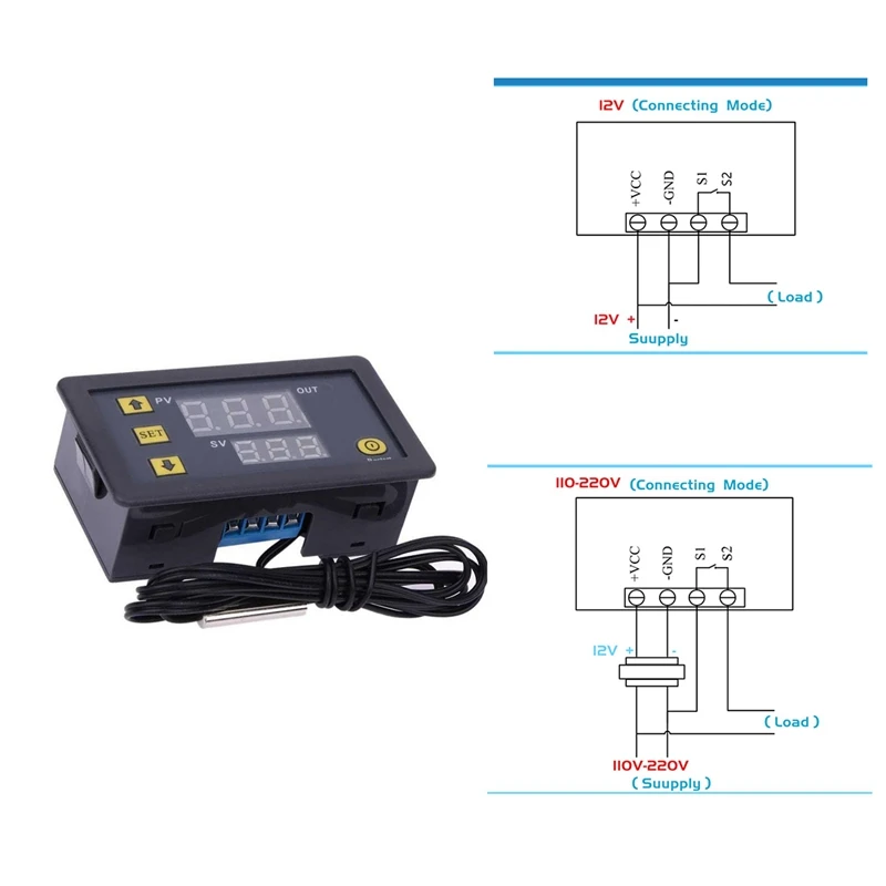 

New W3230 Probe Line 20A Digital Temperature Control LED Display Thermostat Heat/Cooling Control Instrument