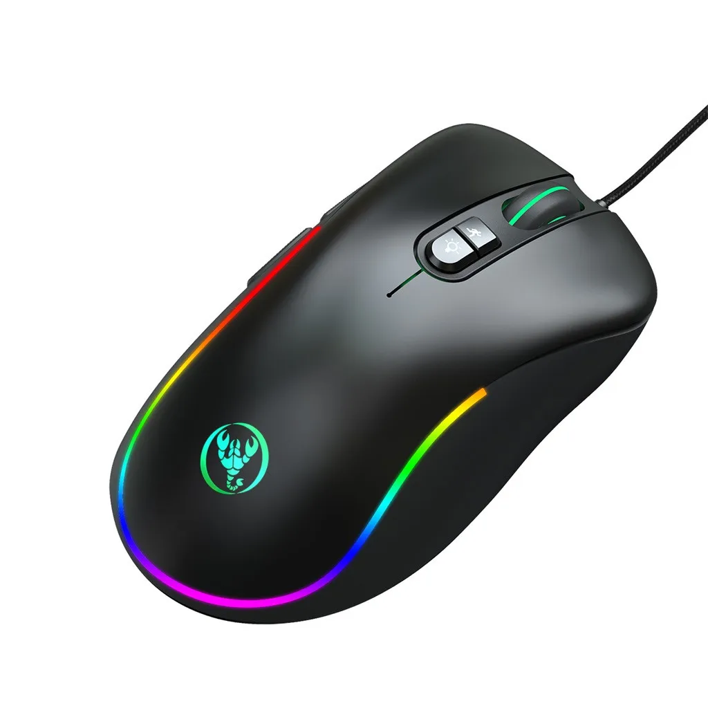 wifi mouse for pc J300 Rgb Lighting Define The Game Usb Wired 6400dpi Adjustable Gaming Mouse Mice For Pc 7-color Light 10million Cycle pink gaming mouse