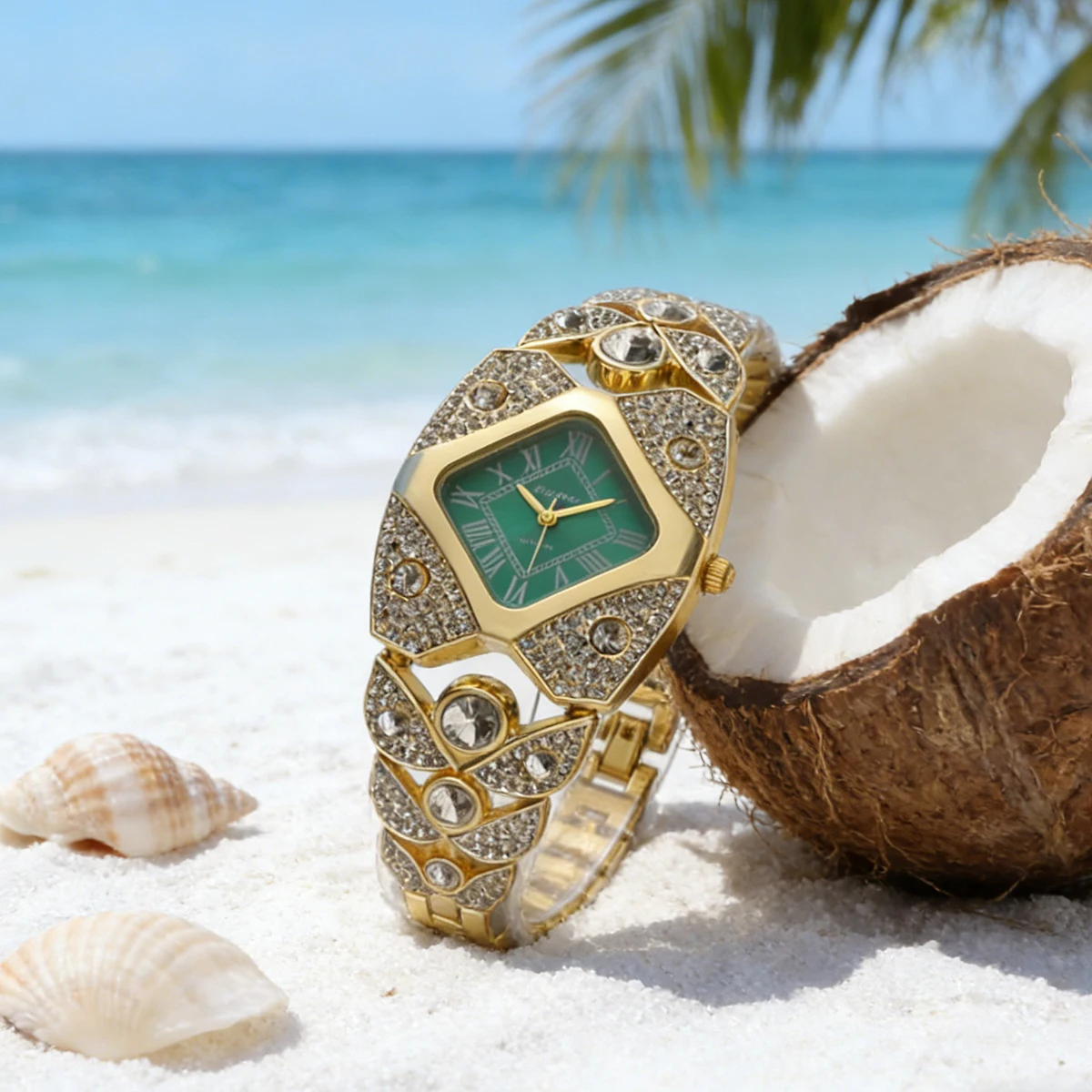 Women's Bracelet Quartz Watch with Diamonds, Fashionable and Casual Style, Versatile and Elegant Wristwatch, Simple Design That Goes with Any Outfit - 6
