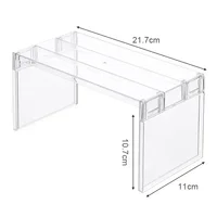 Support de rangement pour réfrigérateur, organisateurs de réfrigérateur, étagères de séparation superposées, support de bureau Transparent permettant de gagner de l'espace, accessoires de cuisine 1