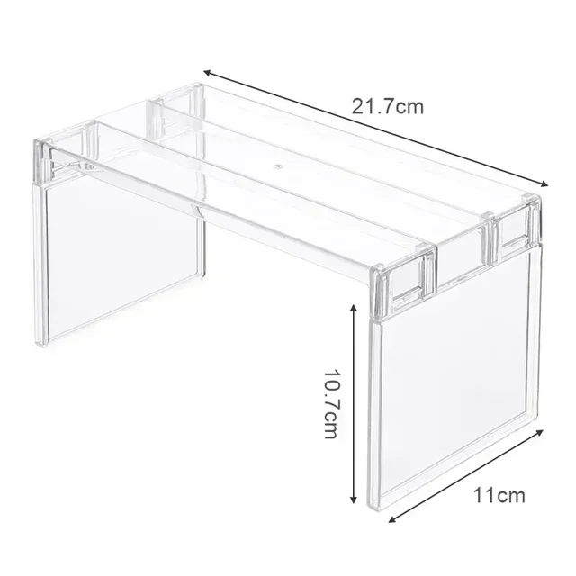 Support de rangement pour réfrigérateur, organisateurs de réfrigérateur, étagères de séparation superposées, support de bureau Transparent permettant de gagner de l'espace, accessoires de cuisine 1