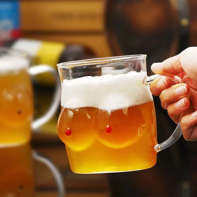 

Fun and Creative Glass Beer Whiskey Brandy Thickened Material Personalized Design for Home Decoration