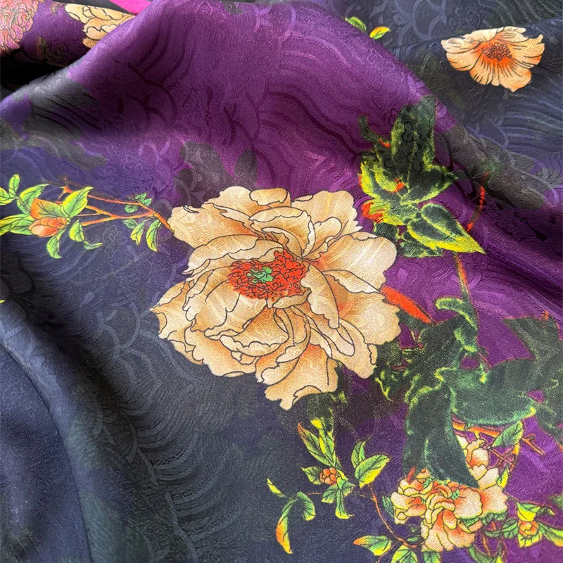 2025 NUOVO marchio di lusso moda donna fiori sciarpa di seta primavera autunno inverno scialli sottili avvolge Femme Beach Sjaals Echarpe Bandana 3