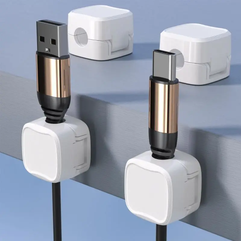 Cable Organizer Magnetic Cable Clips Cable Smooth Adjustable Cord Holder Under Desk Management Wire Keeper Organizer Holder