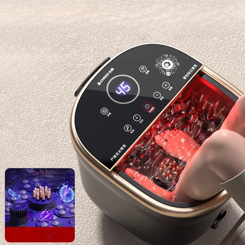 Uv Sterilization Heated Foot Bath,Constant Temperature Electric Automatic Massage Bath Foot,Health High Deep Foot Washing Bucket