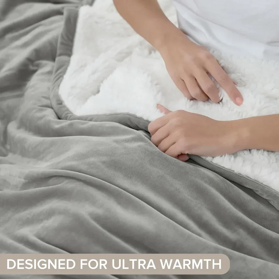 Oversized plush soft fleece throw blanket perfect for bed or couch reversible design with medium weight warmth machine washable