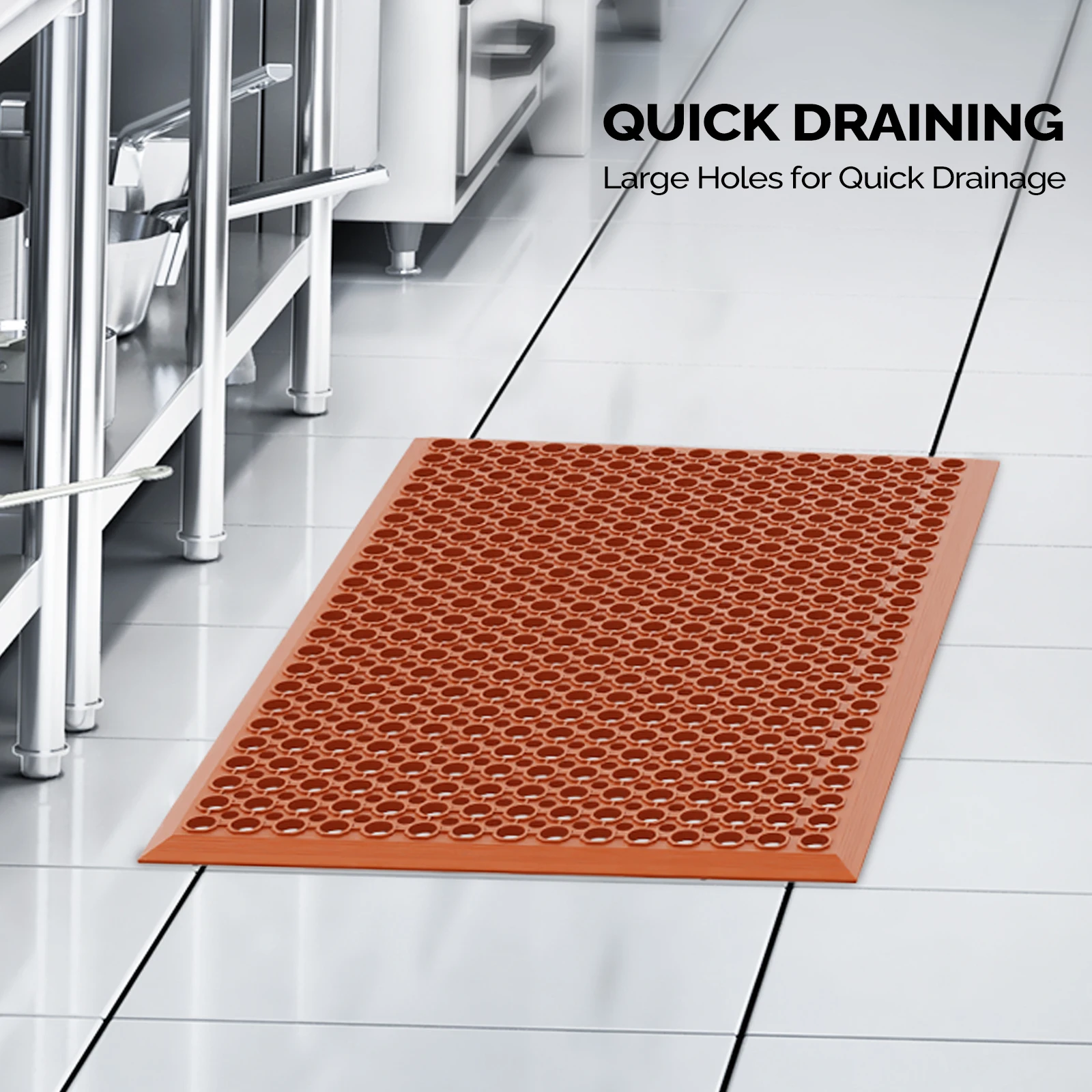 Rubber Red 61*91.4*1.2cm Rubber Floor Mat 6