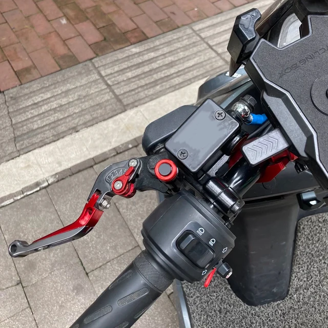 Tappi Terminali Manubrio Moto SYM MAXSYM TL 500 - Alluminio Anodizzato Blu, 22mm - Foto 1