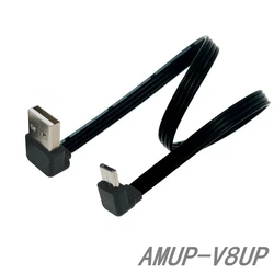 Abgewinkelt-cable USB de 90 grados, Micro USB Stecker auf, mänlichen, kabel de datos, 20cm, 50cm