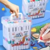 36/48/60 Color Marker Pen Waterproof Single Head Acrylic Pen Art  Painting Graffiti Watercolor Pen Korean Stationery Supplies 1