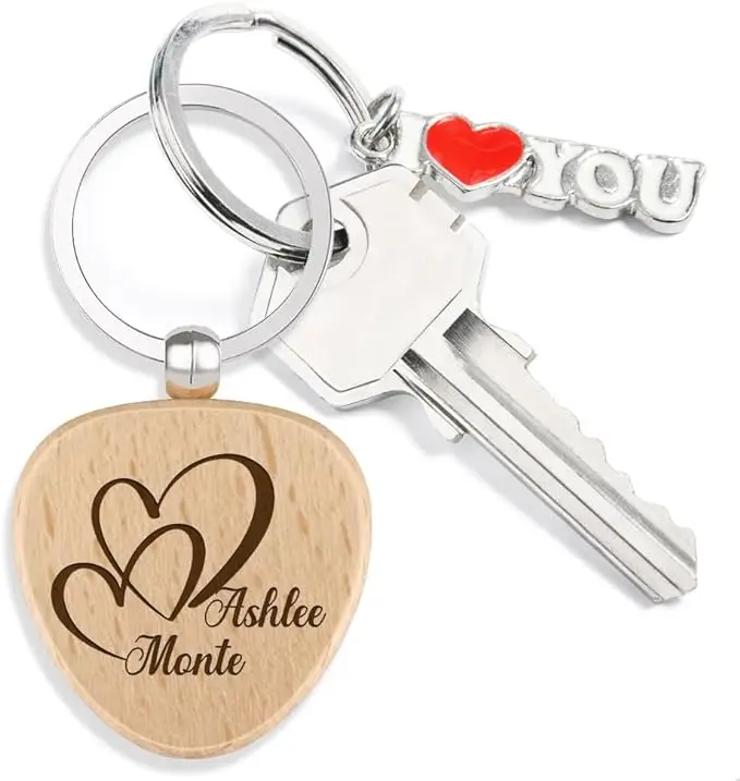 Personalized Wooden Keychain