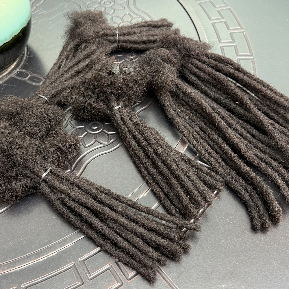 Dreadlocks per capelli umani al 100% Trecce all'uncinetto Capelli 4-20 pollici Locs Stile hip-hop per uomini e donne Estensioni parrucca intrecciata 0,6 - immagine 6