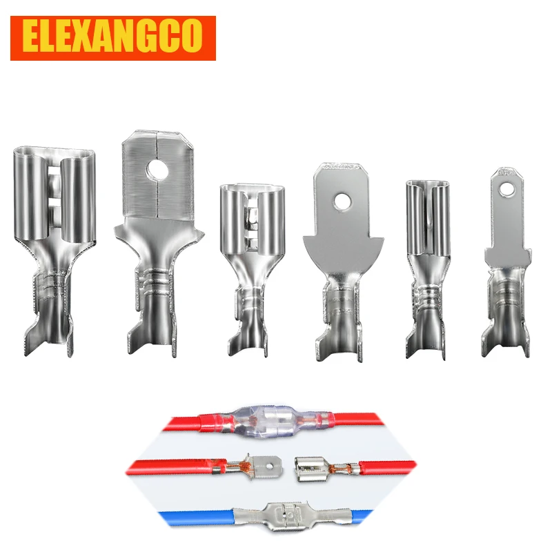 

200PCS Spring Connector 6.3/4.8/2.8 Male Female Switch Spring Wide Connector Harness Horn Plug Wire End Wire Locking Head Connec