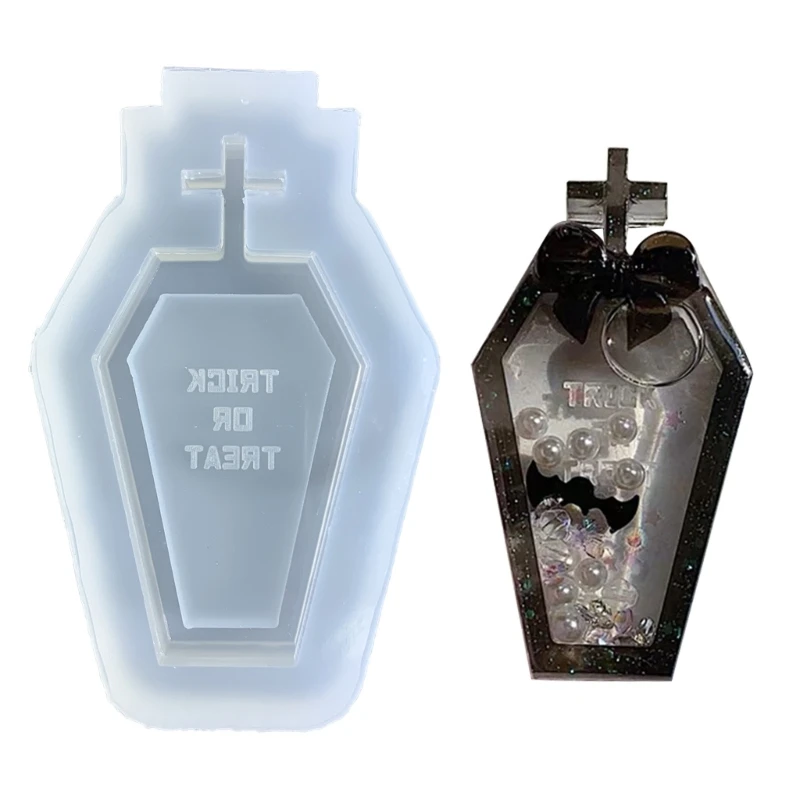 

Cross-Coffin Silicone Resin Mold Epoxy Casting Mold Resin Shaker Mold DIY Pendant Keychain Jewelry Making Mold 634D