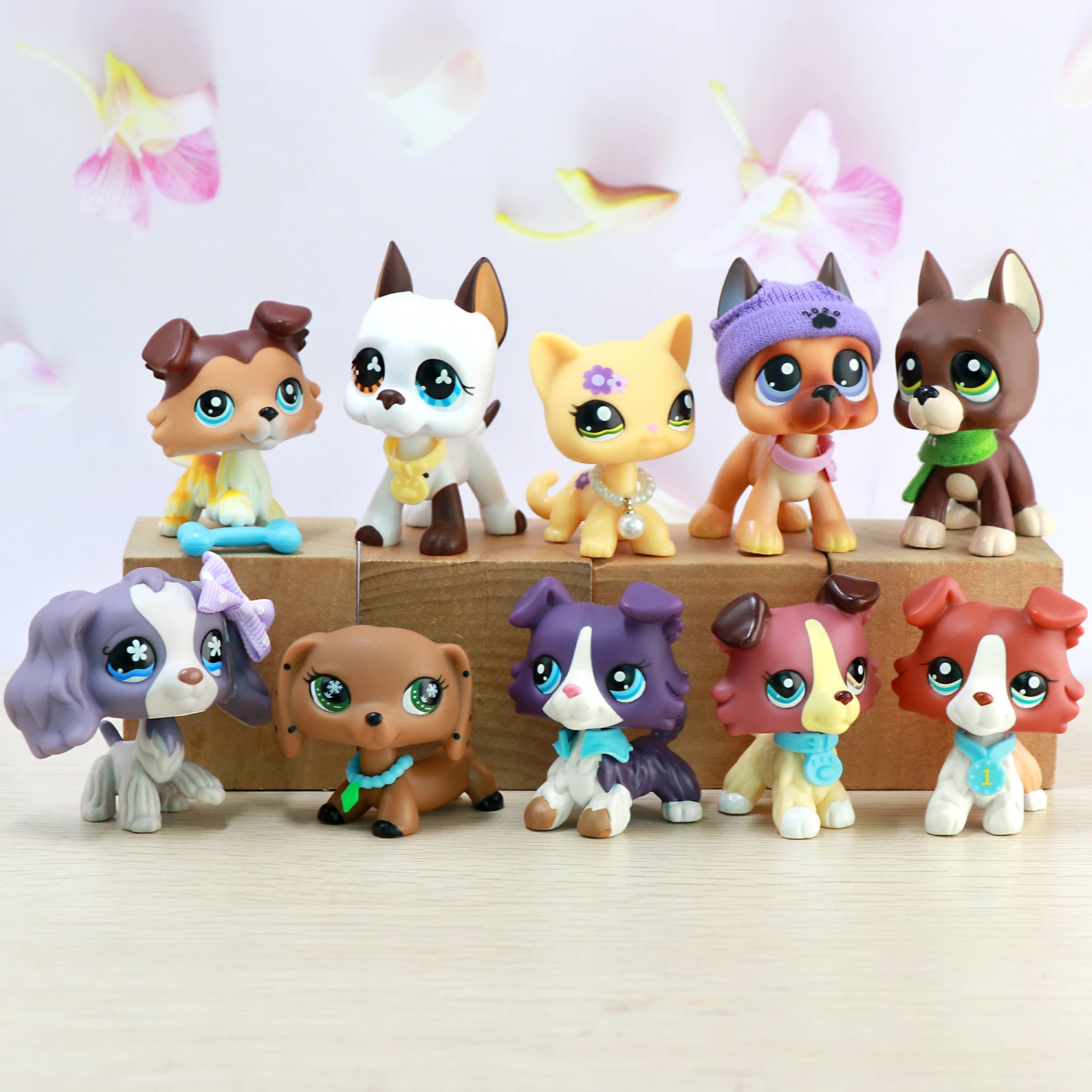 Pet Shop Cats and Collie Dachshund Great Dane Cocker Spaniel Dogs Grab Pack(5pcs  Random Toy) Figure Cute Toy Kids Boy Girls Gift - AliExpress