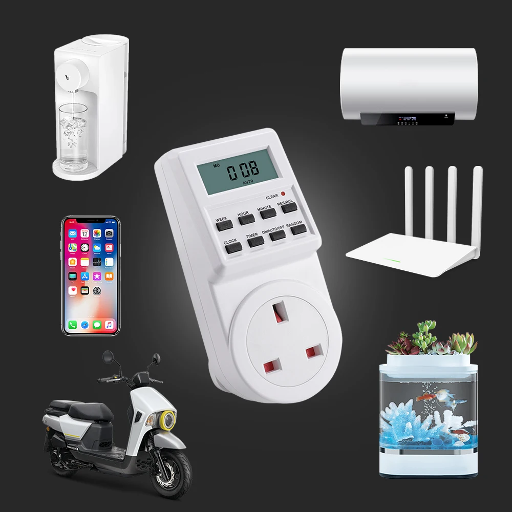 Programmable Digital Timer Switch for Home Energy Efficiency and Kitchen Appliance Control