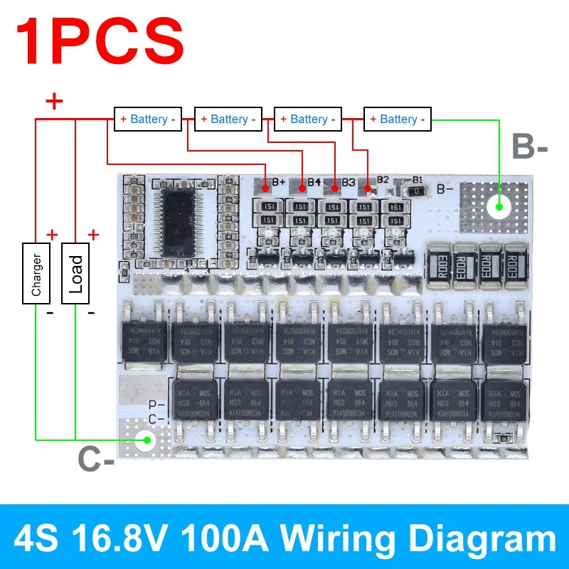 High-Capacity Lithium Battery Protection Circuit Board with Balancing Feature