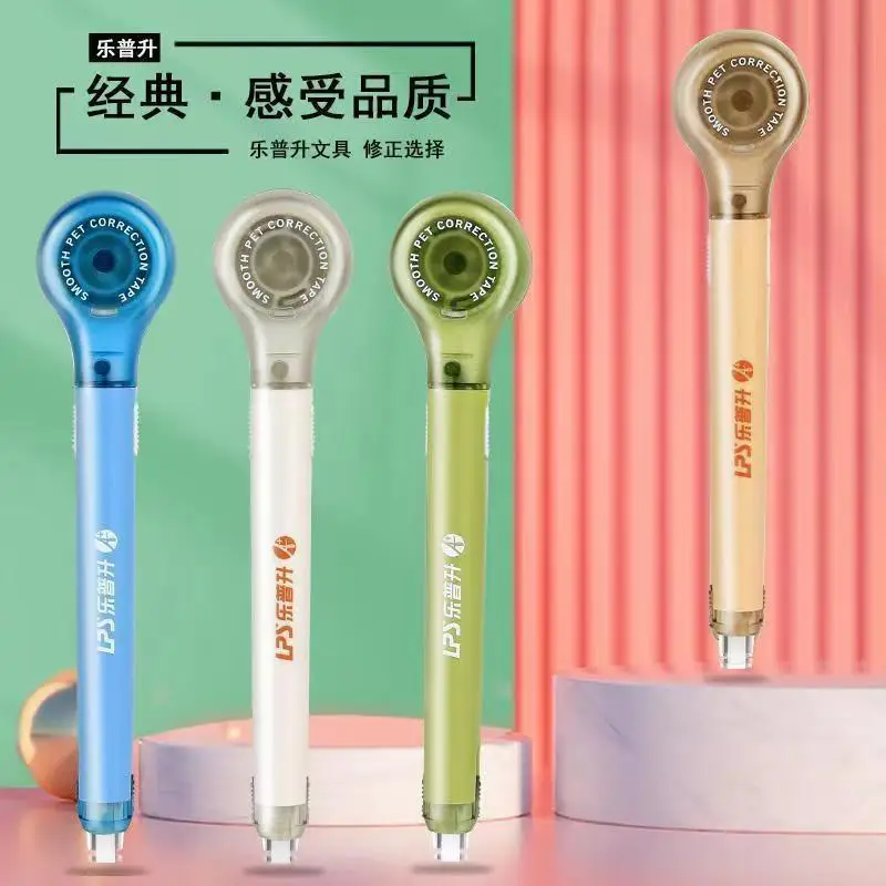 펜형 학생용 수정 테이프, 교체 가능, 창의적이고 귀여운 미니 수정 테이프, 다채로운 색상, 도매 수정 테이프