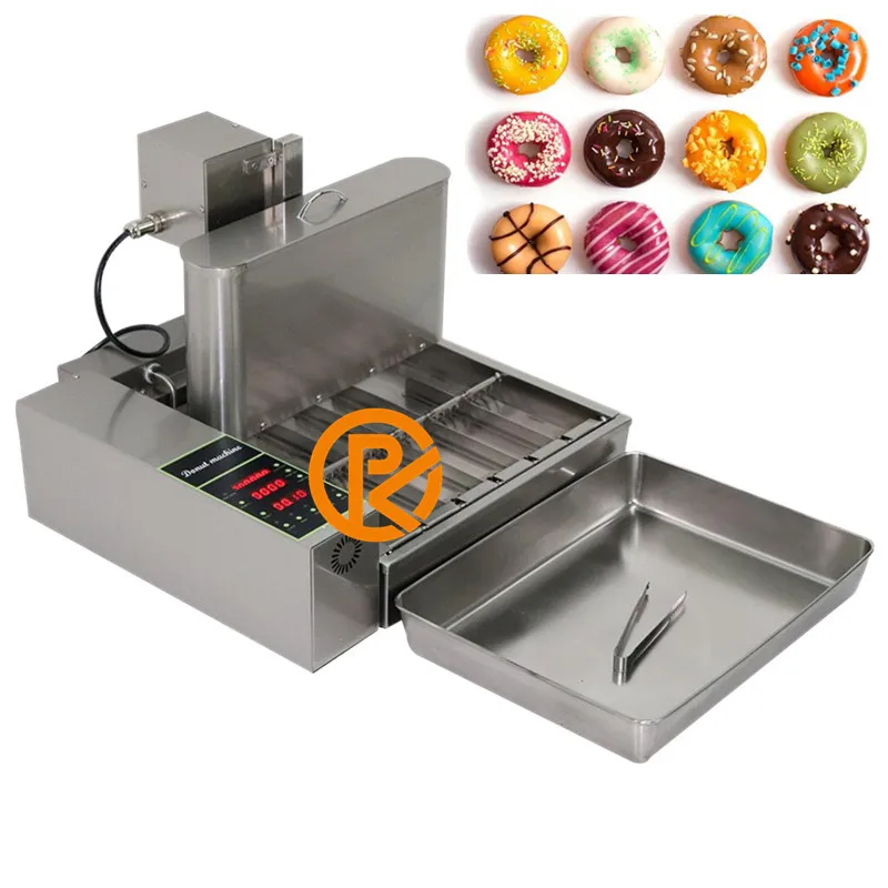 

Digital Control 6 Rows Automatic Donut Forming Fried Machine Doughnut Maker Electric Mini Donut Fryer Making Machine