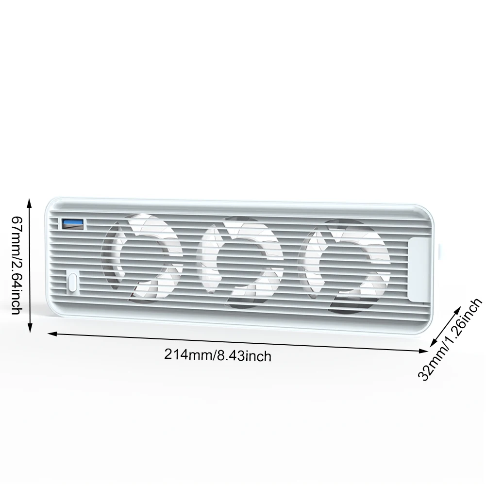 Cooling Fan USB3.0 Game Console Cooling Fan Quiet Cooler 5500RPM with 3 Fans for Playstation 5 Disc&Digital Edition