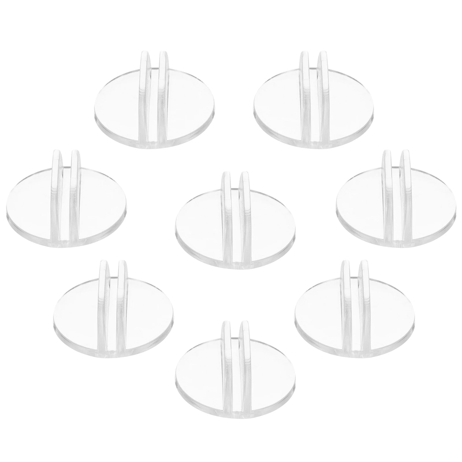 50pcs Business Cards Stand Tabletop Card Holder Clear Plastic Card Display Stand Base Store Sign Holder 2.4x2.4x1cm 3