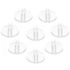 50pcs Business Cards Stand Tabletop Card Holder Clear Plastic Card Display Stand Base Store Sign Holder 2.4x2.4x1cm 3