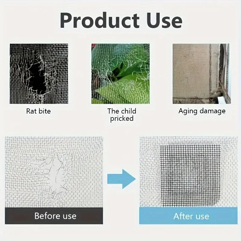 Window Screen Repair Tape Self Adhesive Mesh Tape Net Door Fix Patch Anti Insect Mosquito Mesh Broken Holes Repairing sealing strip tape waterproof tape sealing tape