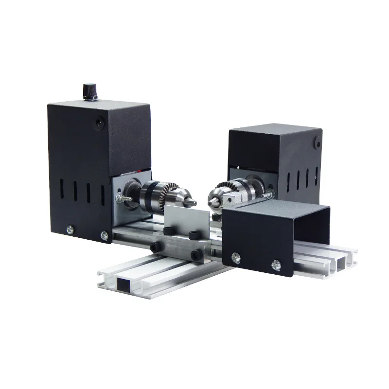 Mini Tornio Punzonatura Rettifica Lucidatura Taglio Doppio Motore Semi-Automatico Buddha Bead Macchina Per Palline Di Legno Strumento Per La Lavorazio