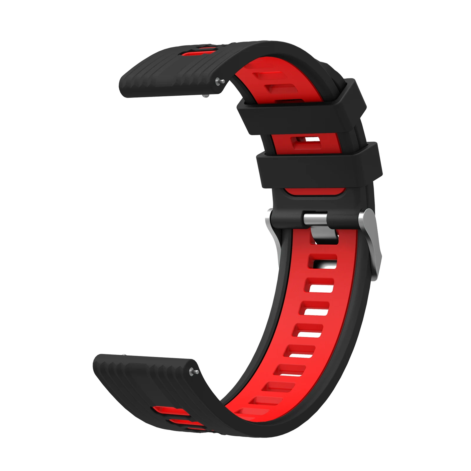 Bicolor 22mm Silicone Watchband Strap