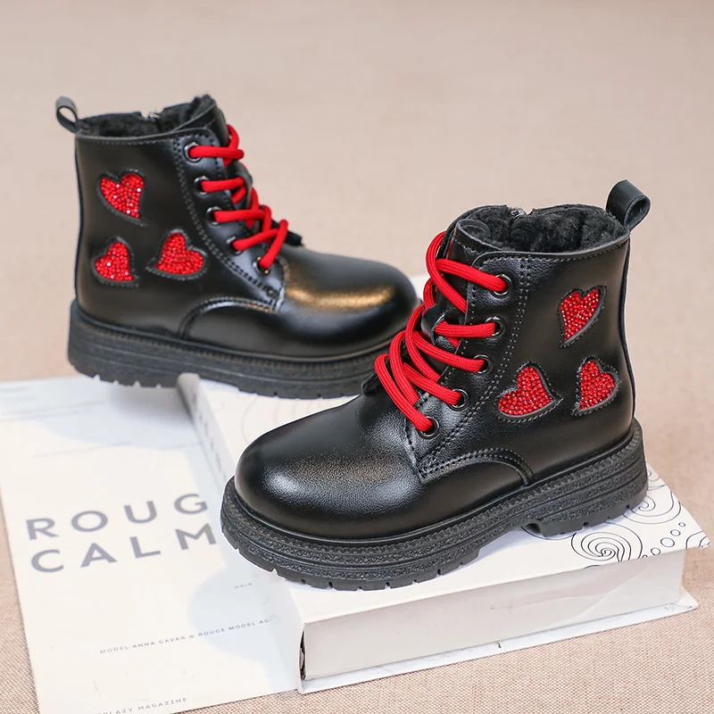 Girls Fleece Winter Snow Boots Non Slip Breathable