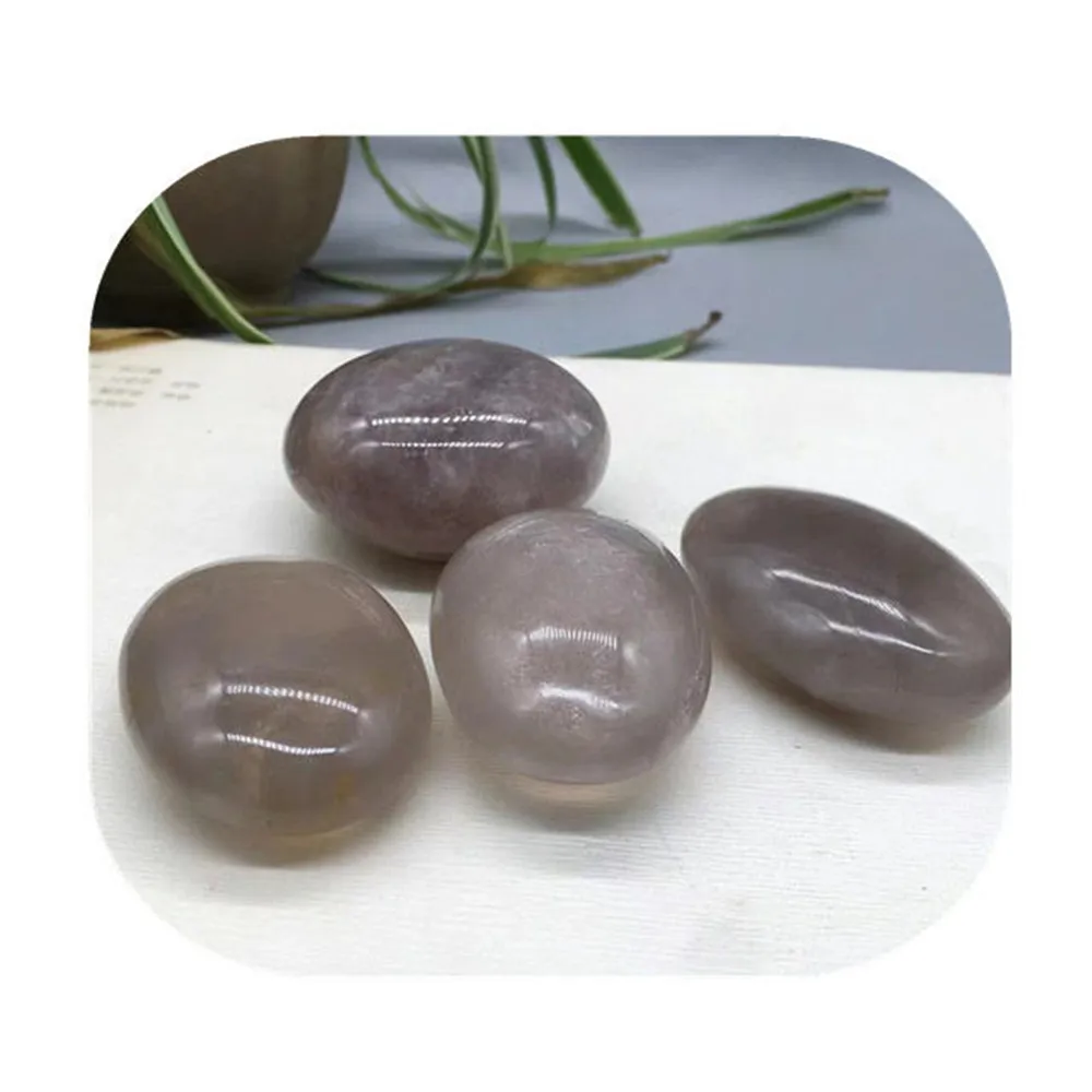 Gemstone Healing Spiritual Crystals Crafts Natural Blue Rose Quartz Crystal Palm Stones For Feng Shui Decor 4