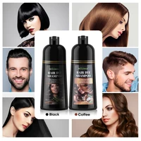 500ml Organic Natural Fast Hair Dye Black Shampoo Plant Essence Black Hair Color Dye Shampoo For Cover Gray White Hair 6