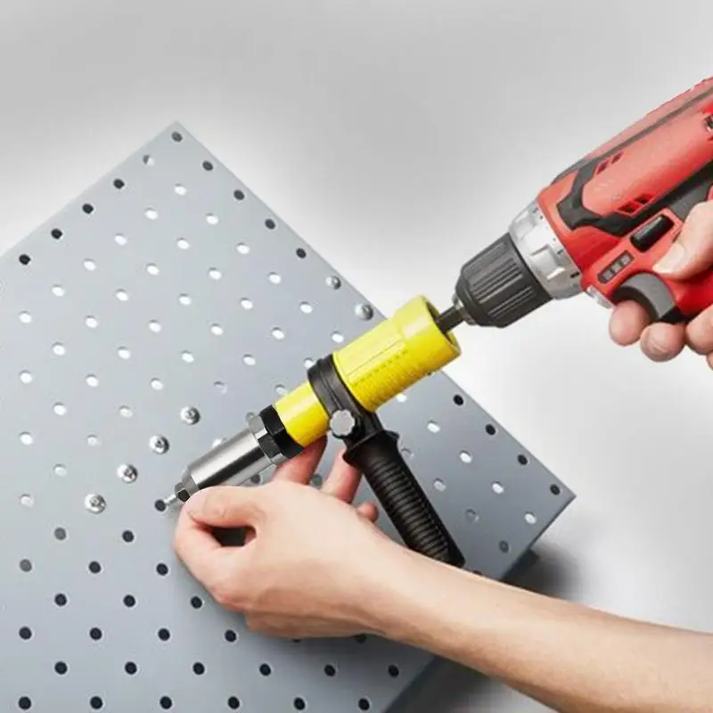 Electric RivetingGun Adapter 2.4/3.2/4.0/4.8 mm Rivet NutGun Drill Bit Nozzle Cordless Conversion Connector Power Tools