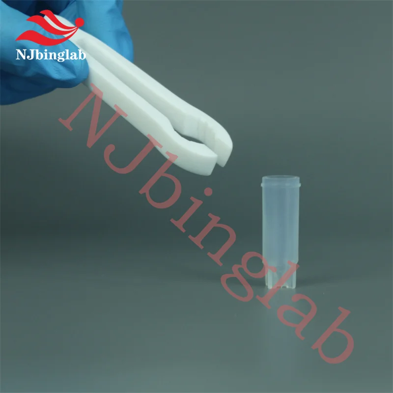 NJbinglab PTFE tweezers, for pick up 3ml PFA vials, no pollution