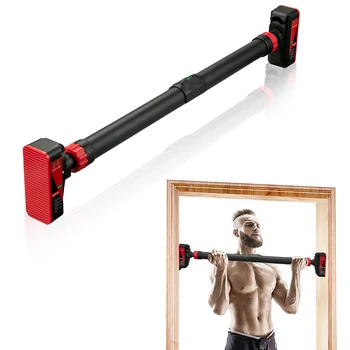 Strength Training Pull-up Bars with Level Gauge 69-92cm Adjustable Width 200kg Max Load Capacity Chin Up Bar For Doorway 1