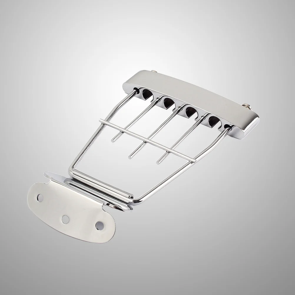 

Chrome Plated Trapeze Tailpiece Adjustable Guitar Tailpiec Bridge with Screws for Archtop Jazz Bass Guitar 15mm Spacing