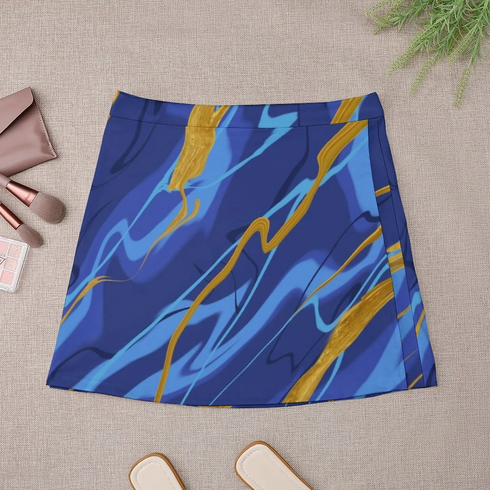 Golden_Water Mini Skirt korean style skirt clothing women summer 2024