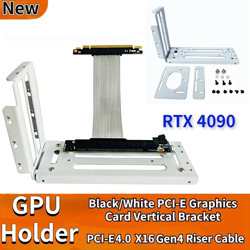 Extreme Pci Express 4.0 3.0 Pci-E Gen4/3 Riser Extender Pcie 4.0 X16 Scheda Grafica Rtx 4090 Riser Cable + Supporto Gpu Verticale E Base