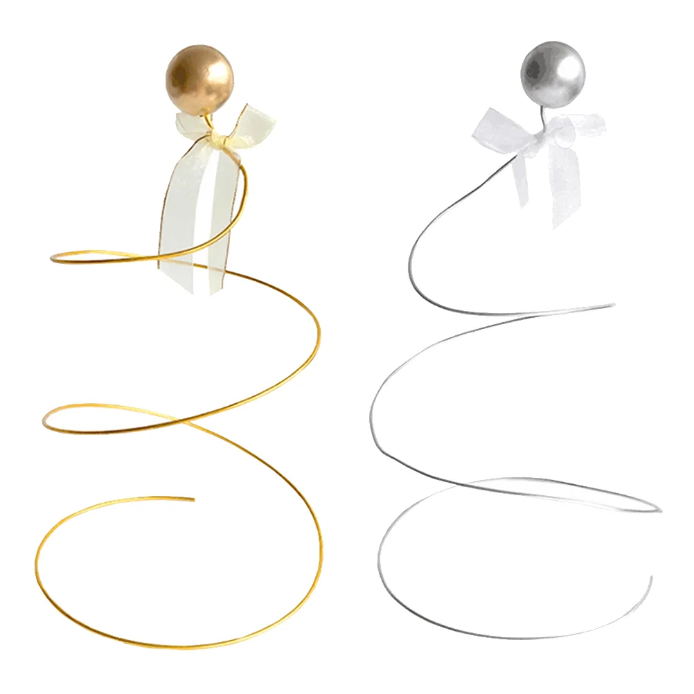 

2 Sets Baking Decoration Asethic Room Decorations Cake Topper Bake Cupcake Aluminum Wire Ornament Party Supply
