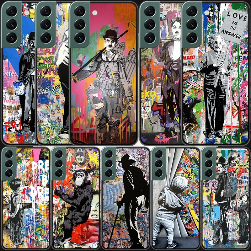 Custodia Per Telefono Astratta Banksy Graffiti Art Per Samsung Galaxy Note 20 Ultra 10 Lite 9 8 M11 M12 M21 M30S M31S M32 M51 M52 J8 J6 J4