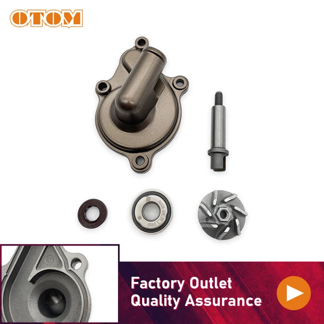 ฝาครอบปั๊มน้ำมันเครื่องยนต์มอเตอร์ไซค์ OTOM พร้อมซีลน้ำมันเชิงกลสำหรับเพลาใบพัด สำหรับเครื่องยนต์ LONCIN YBS300 อะไหล่ระบบระบายความร้อน KEWS HENGJIAN 1