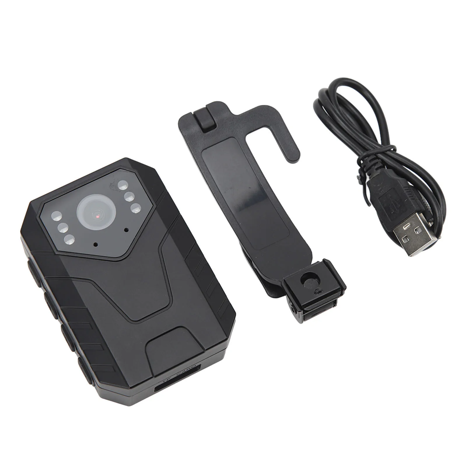 Night Vision Camera ABS Night Vision 4K HD Back Clip Loop Recording Motion Detection Body Wearable Camera for Outdoor