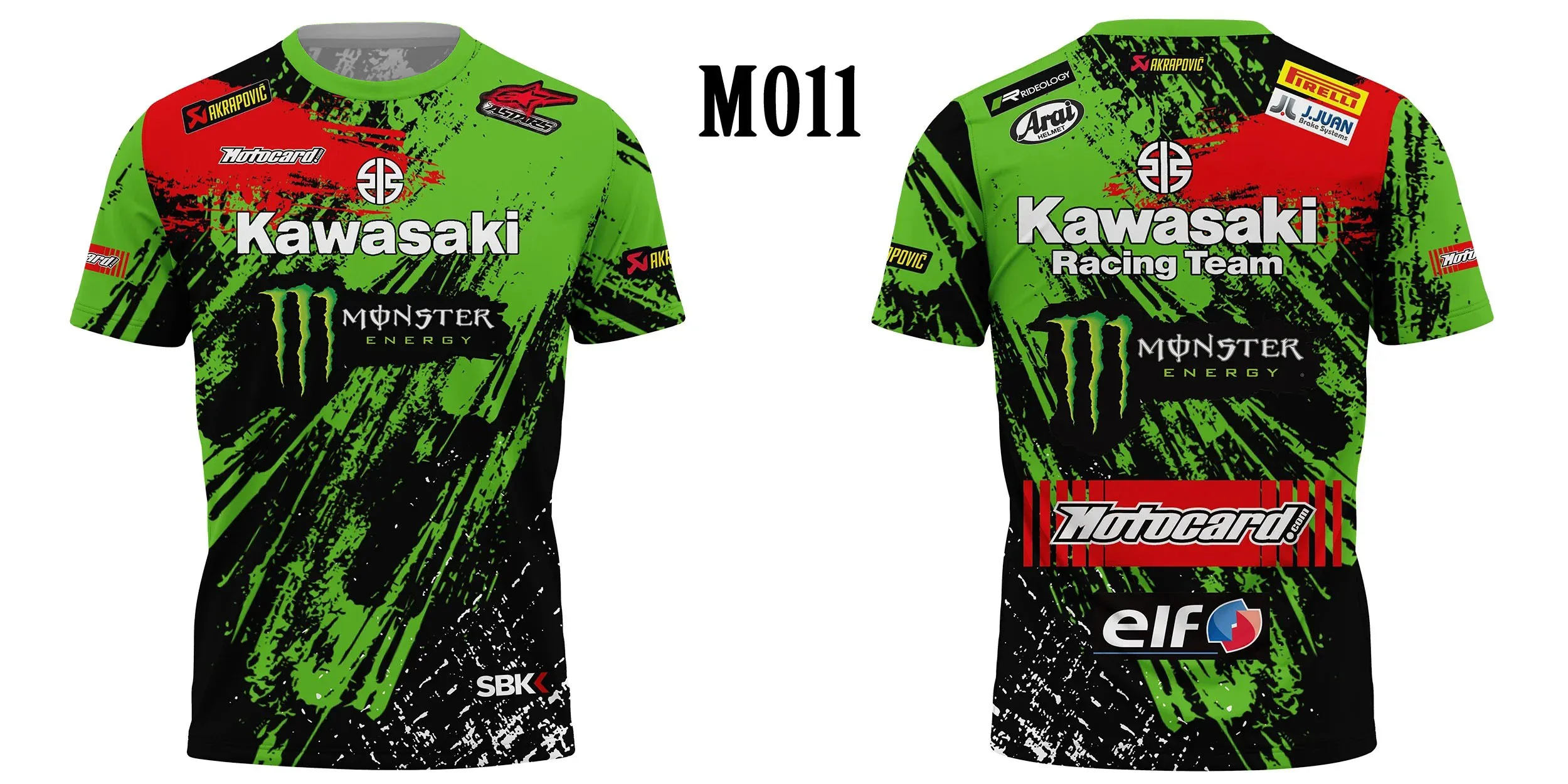 thumbnail image 1 of Camisetas de manga corta con cuello redondo para deportes al aire libre del equipo de carreras Yamaha Kawasaki para hombres y mujeres Tejido avanzado Cómodo y transpirable, 1 of 5