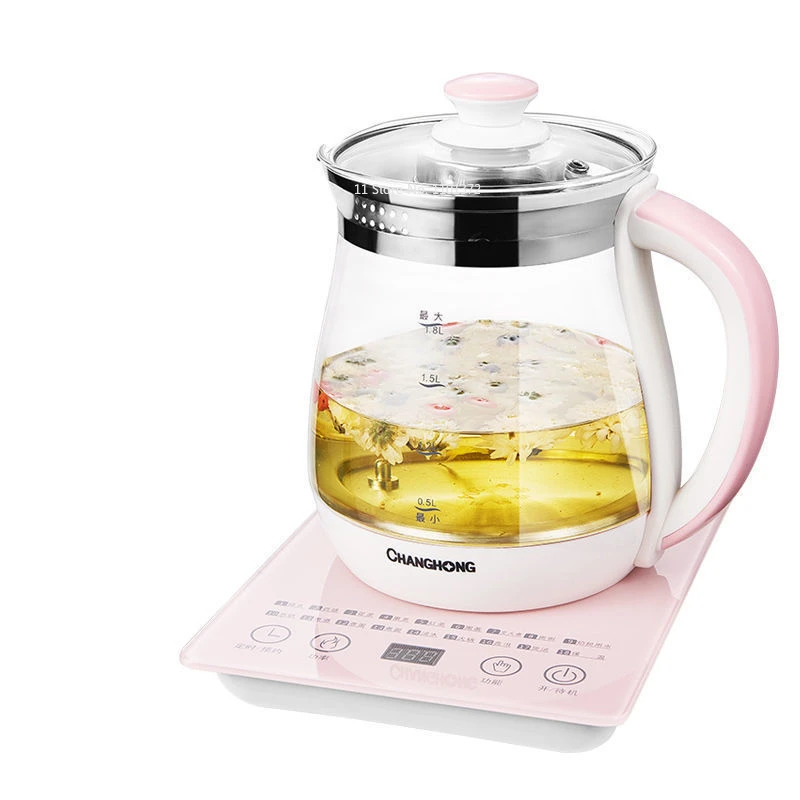 Household Office Multi-function Can Be Timed Can Be Reserved Insulation Kettle Electric Glass Pink Kettle Electric Teapot