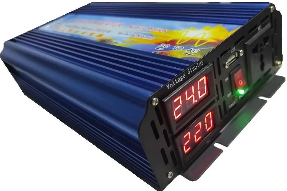 Doppio Display Digitale Inverter A Onda Sinusoidale Pura Dc 24V A Ac 220V 230V 240V 50Hz Alimentazione Di Picco 5000W