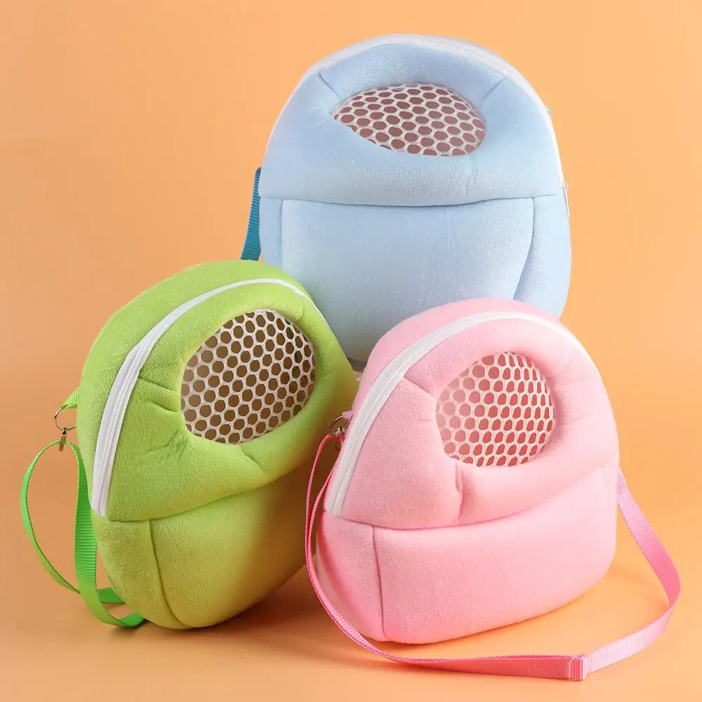 Hamster Travel Carrier Bag Chinchilla Guinea Pig Bunny Breathable Carrier Cage Warm Soft Travel Walking Small Animal pet carrier