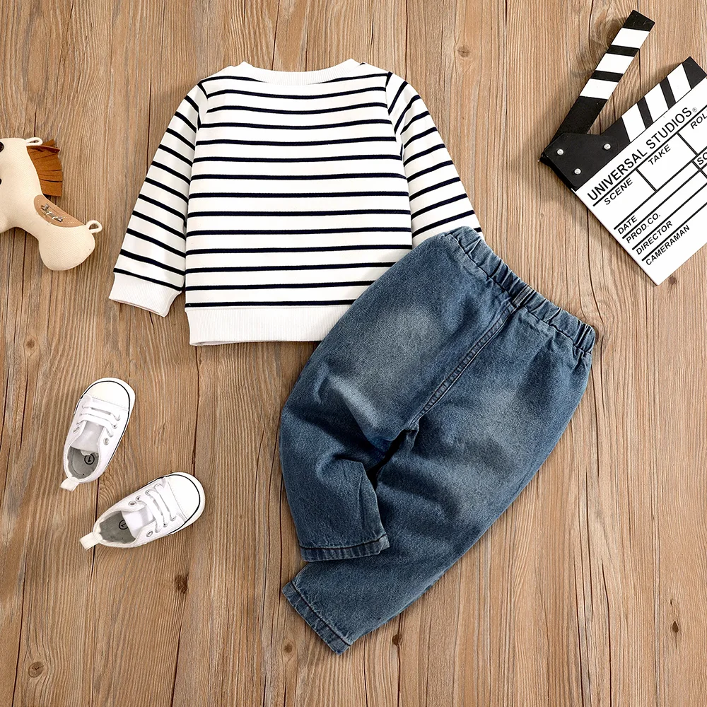 Baby Boy's Elephant Stripe Set 2