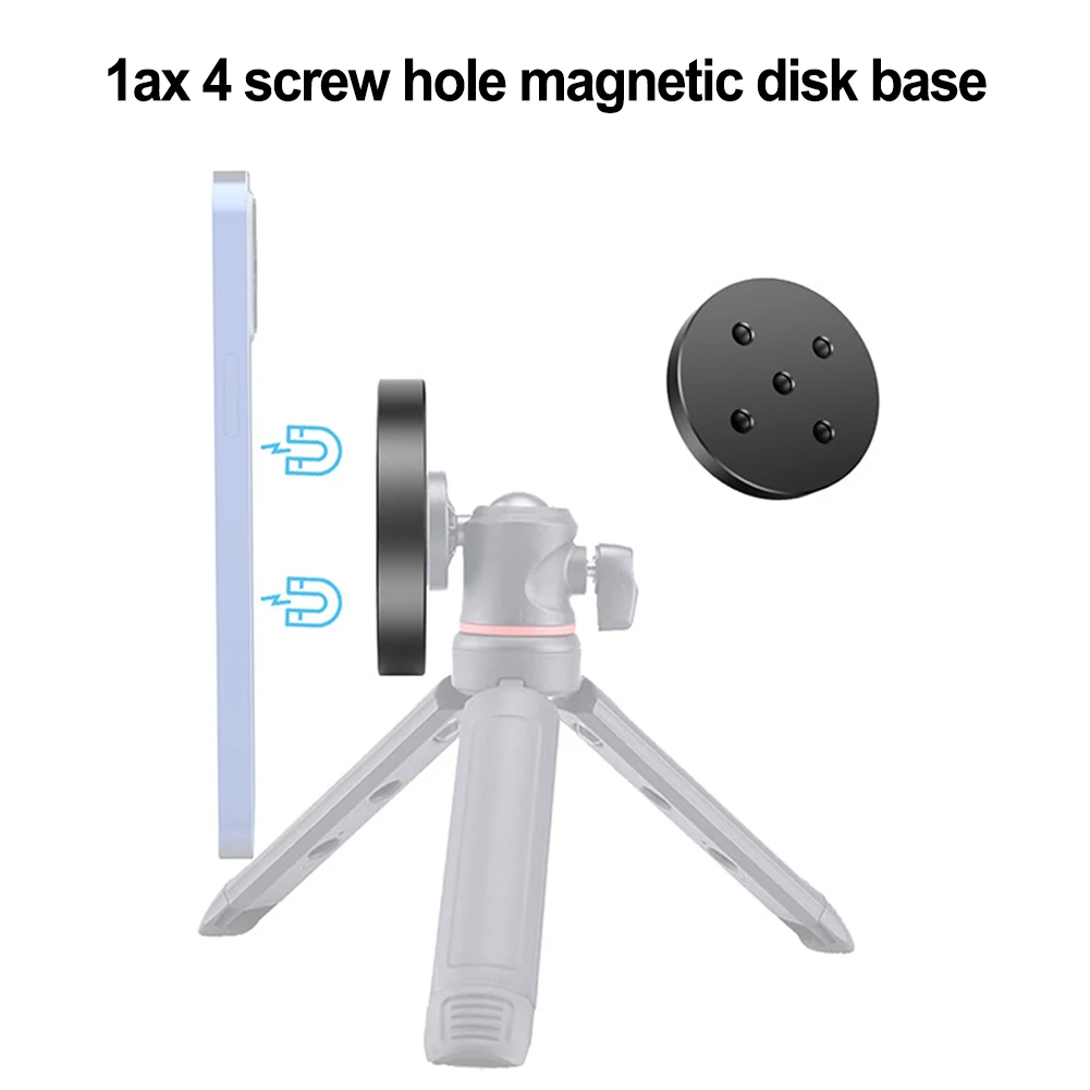 Magnetic Phone Holder Universal Tripod Mount Adapter Holder For Magsafe To 1/4 Screw Mount Holder For Iphone Series