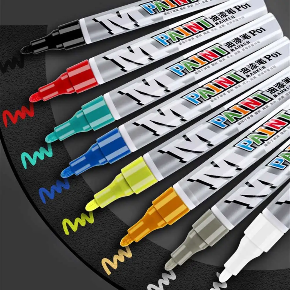 

8PCS Oil Based Permanent Waterproof Marker Pens For Paint Ceramic, Car Tire, Metal, Package Design, Gift Decoration, Glass