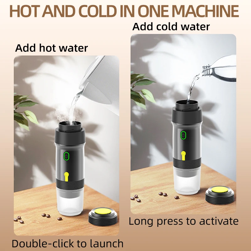 Espresso Coffee Maker Capsule Coffee Maker Portable Fully Automatic Espresso Capsule Coffee Machine For Large and Small Capsules Of Coffee Powder Electric Machine